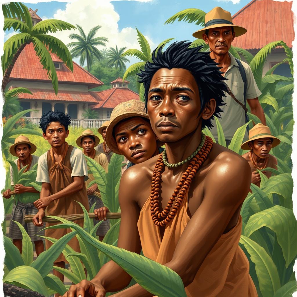 An impactful and thought-provoking illustration that explores the theme of slavery in the Philippines, particularly during the colonial period