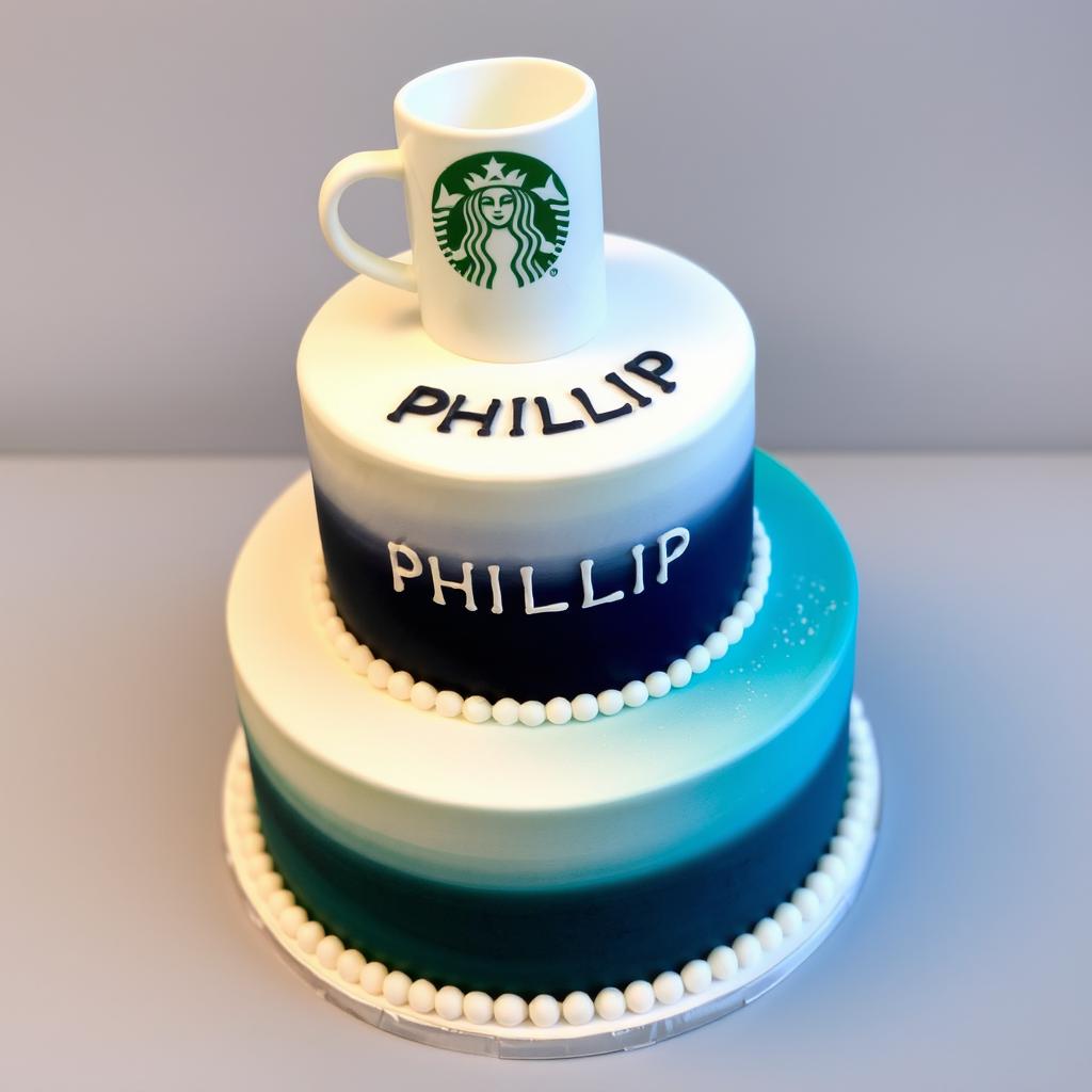 A beautifully crafted two-tier cake with intricate designs