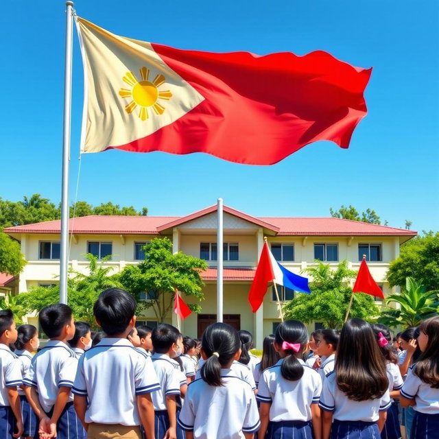 Celebrate Unity: Philippine School Flag-Raising Ceremony