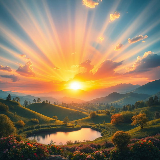 A stunning and ethereal depiction of creation, capturing the essence of a promising beginning