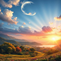 A stunning and ethereal depiction of creation, capturing the essence of a promising beginning