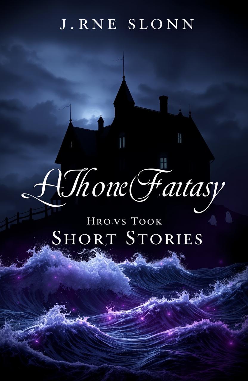 A haunting and atmospheric book cover design for a collection of horror fantasy short stories