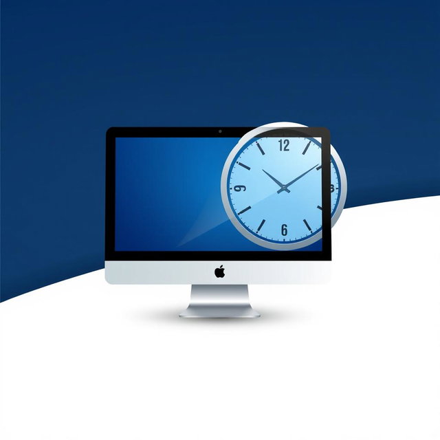 Sleek Minimalist Logo Design with Clock Integration