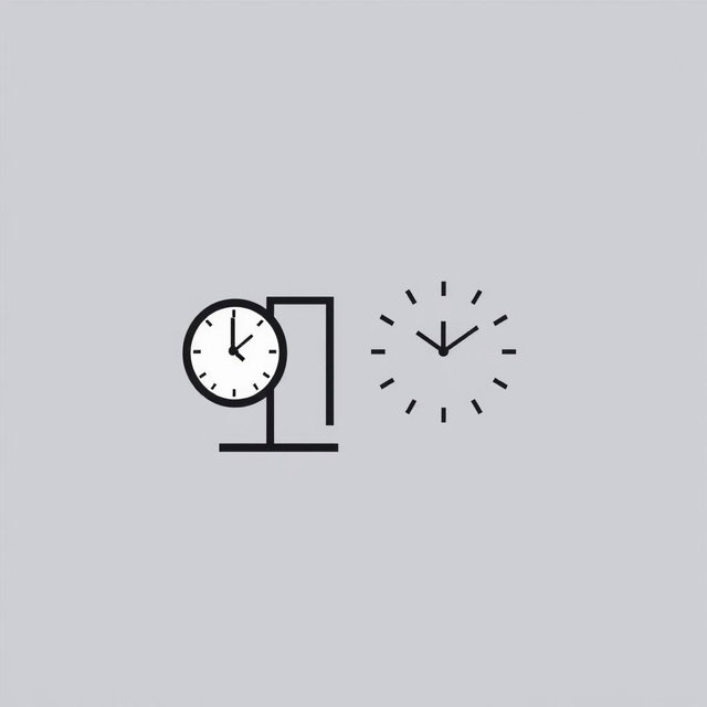 Minimalist Computer and Clock Logo Design