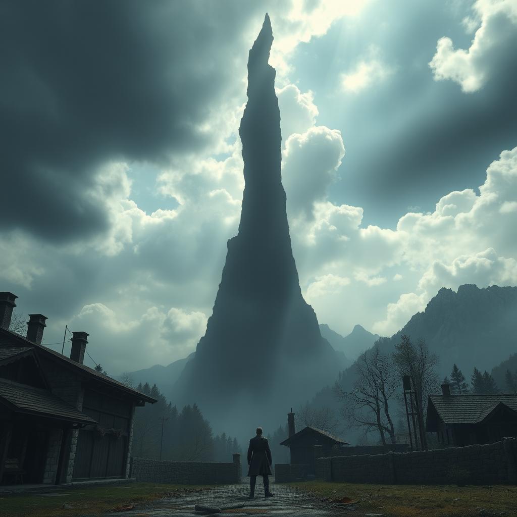 Dramatic Medieval Scene: A Shadow Over Castle