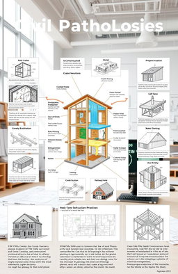 A technical guide illustrating various construction civil pathologies and good construction practices