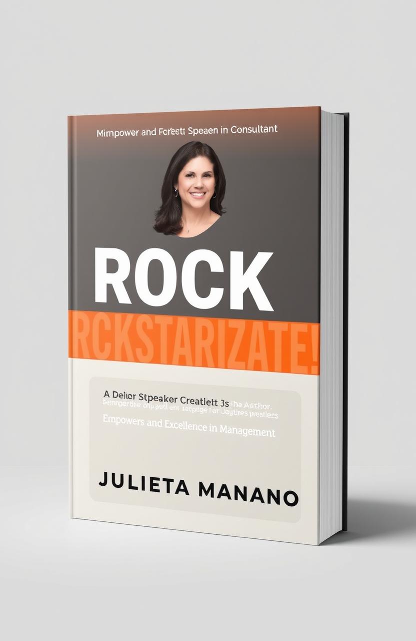 A minimalist and sophisticated book cover design titled 'ROCKSTARIZATE!' by Julieta Manzano, who is an author, speaker, and consultant