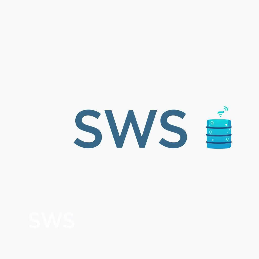 A modern logo design featuring the acronym 'SWS' in bold, sleek typography