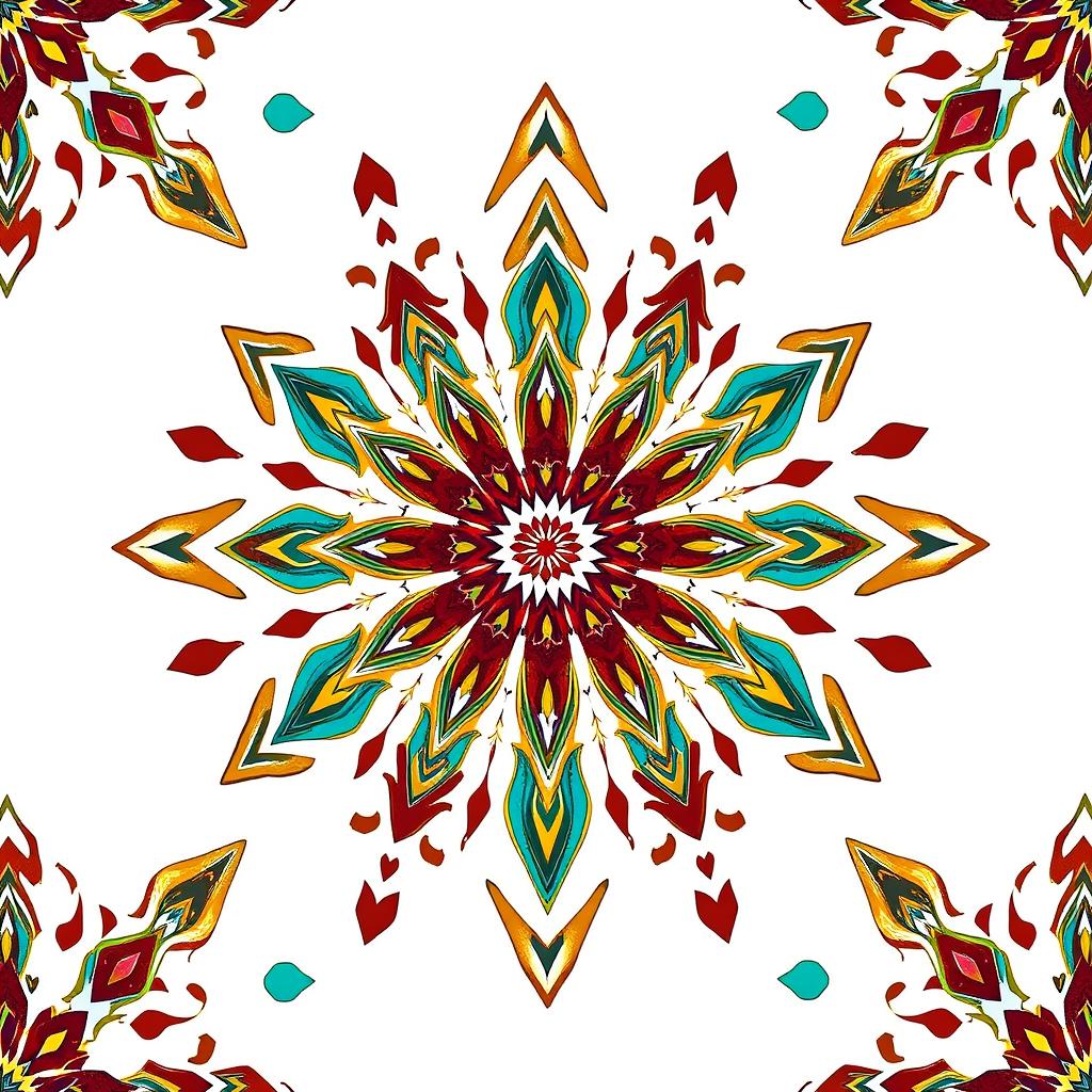 A stunning design featuring a beautiful Islamic geometric pattern set against a pure white background