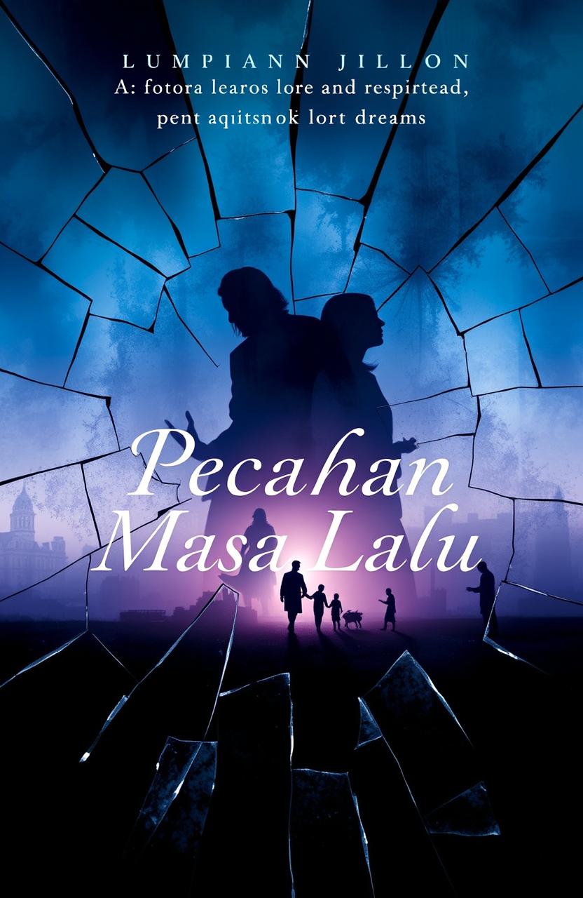 A striking and mysterious book cover for the novel "Pecahan Masa Lalu"