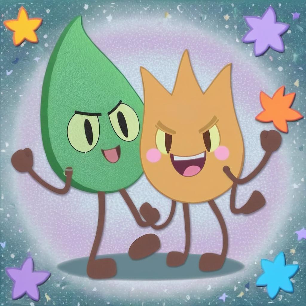 Cheerful Star Smiling Among Playful Leaves