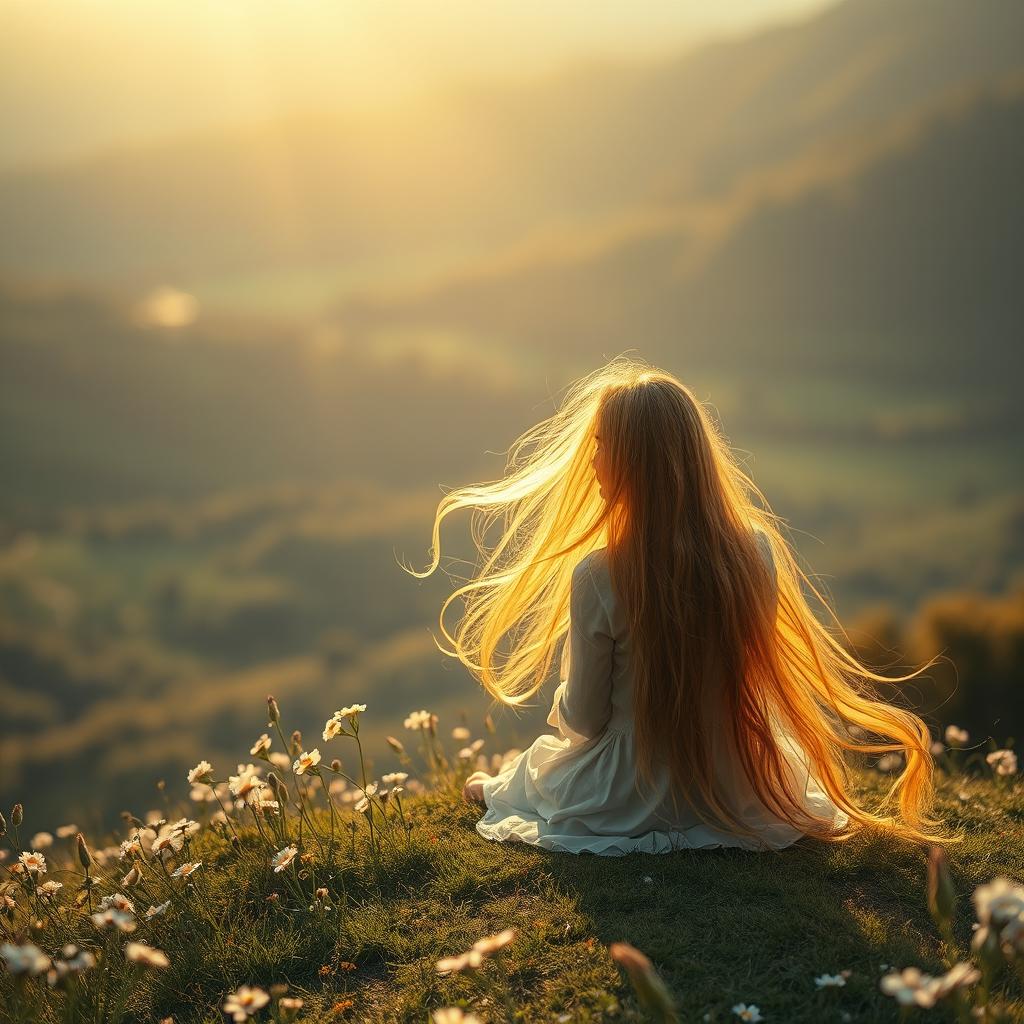 Serene Romantic Scene: A Poetic Visual Journey of Longing and Beauty