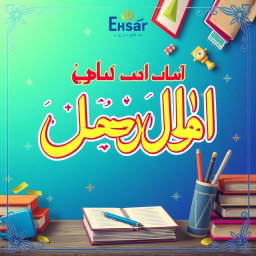 A vibrant and engaging poster specifically designed for a student recruitment call for the publication 'Ehsar' (ایثار)