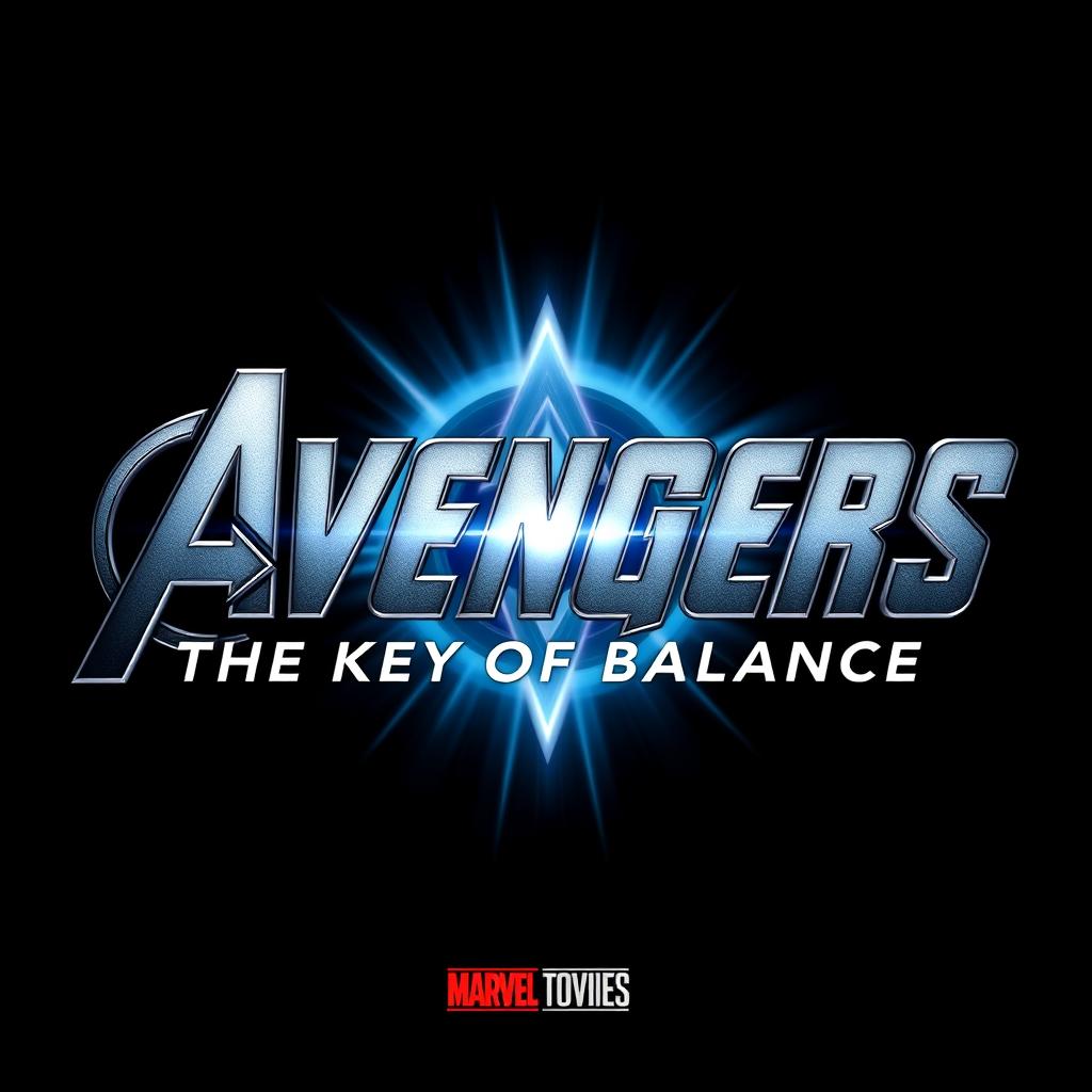 A dynamic and visually stunning logo for 'Avengers: The Key of Balance', designed in the iconic style of official Marvel movie logos