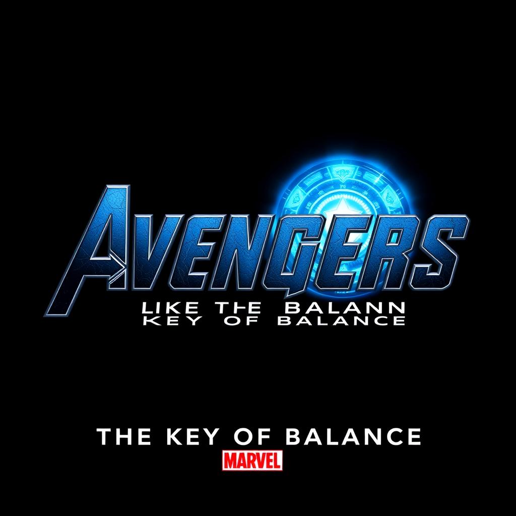 Create an image titled 'Avengers: The Key of Balance' in the official Marvel movie logo style