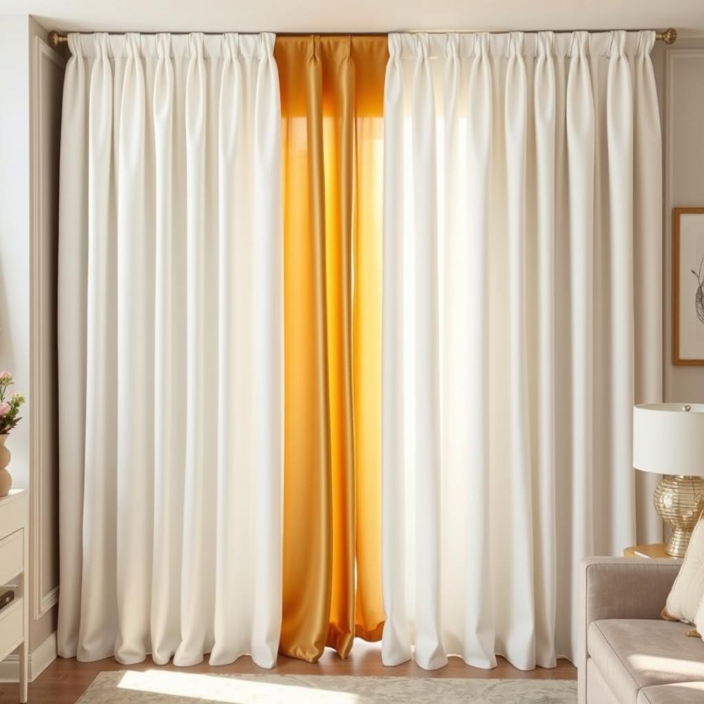 A stunning vertical pleated curtain displayed in a stylish indoor environment