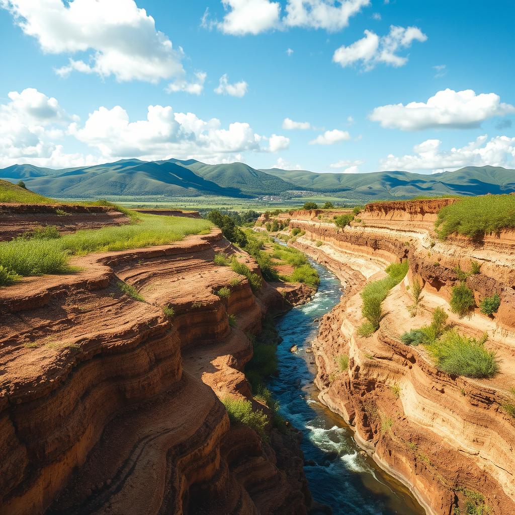 Nature's Canvas: Soil Erosion Landscape