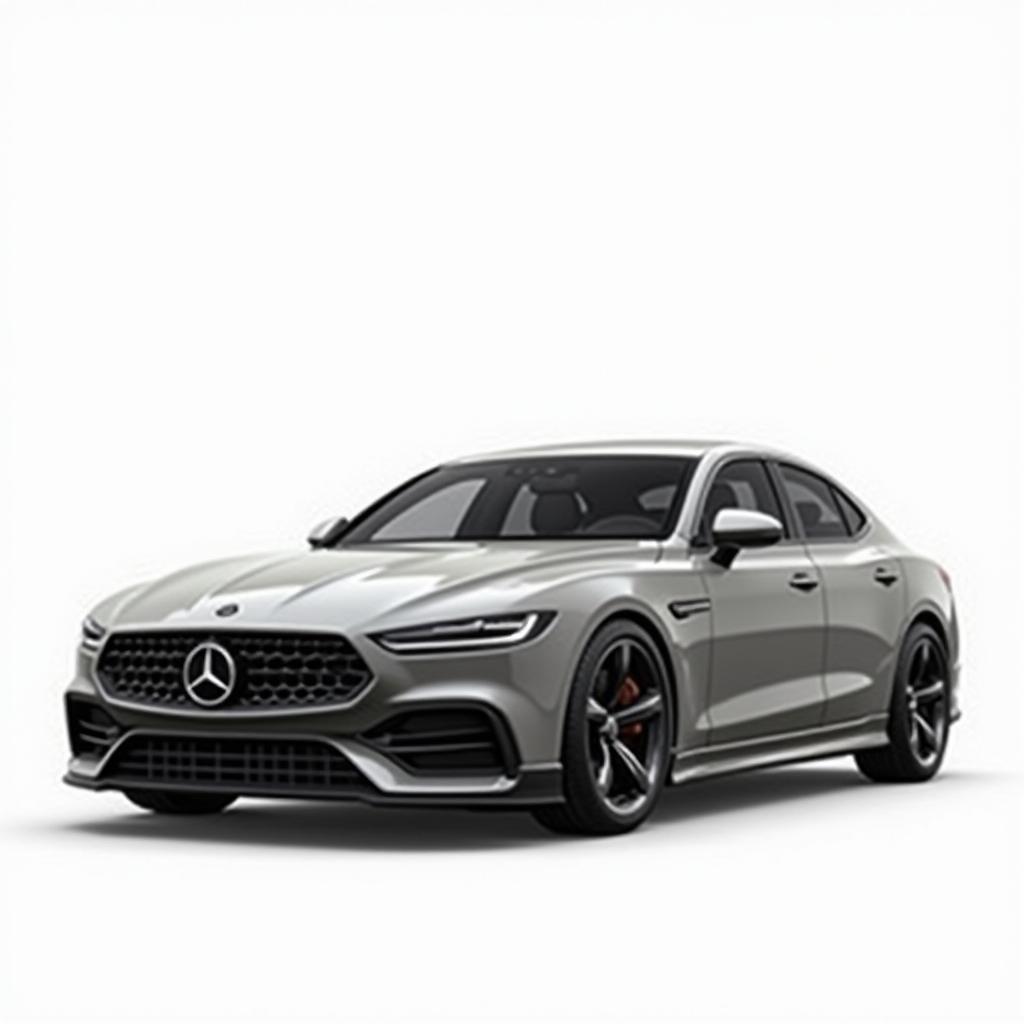 A modern and elegant four-door sedan featuring a sleek yet conventional design, viewed from a three-quarter front angle