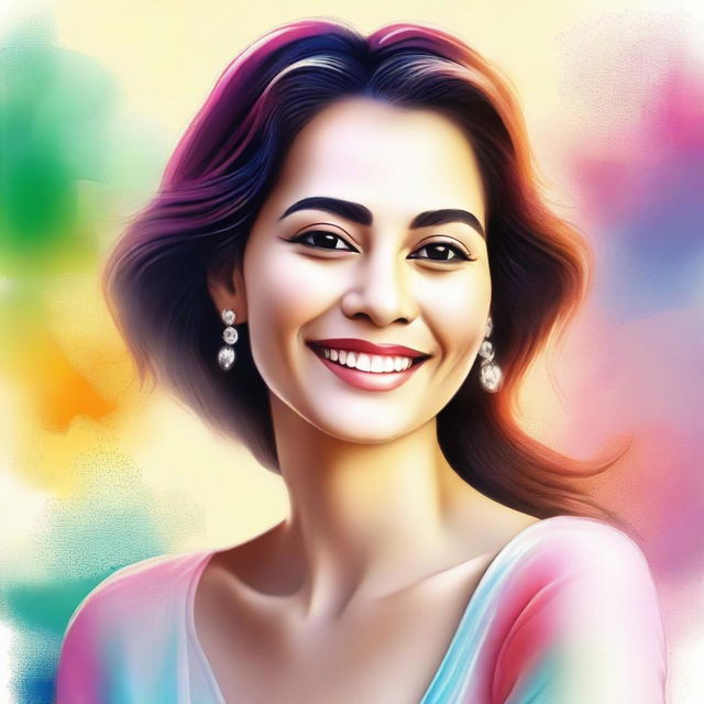 A high-quality digital art portrait of a woman, who is depicted as a loving wife