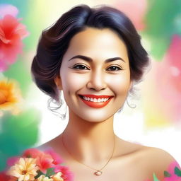 A high-quality digital art portrait of a woman, who is depicted as a loving wife