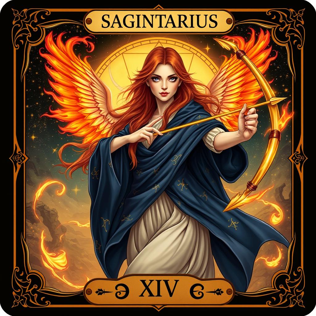 A Sagittarius witch, the living embodiment of the zodiac sign, symbolizes freedom, adventure, and knowledge