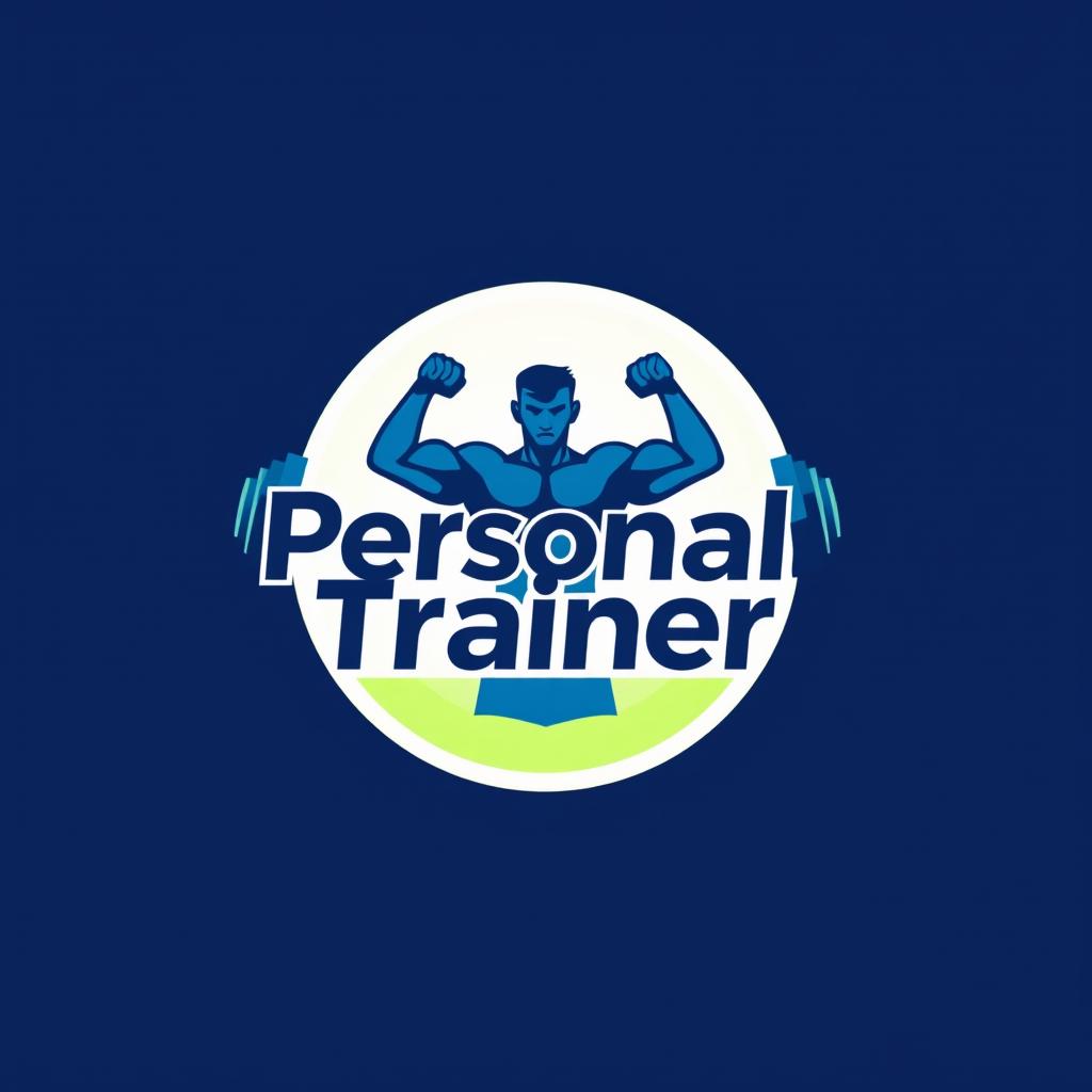 A professional and modern logo design for a personal trainer