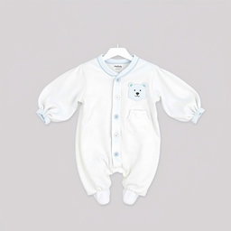 Adorable newborn pajamas designed for comfort, featuring balloon sleeves in a soft baby blue color