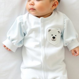 Adorable newborn pajamas designed for comfort, featuring balloon sleeves in a soft baby blue color