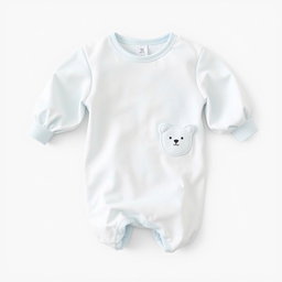 A cozy newborn pajamas design featuring balloon sleeves in a soft baby blue color