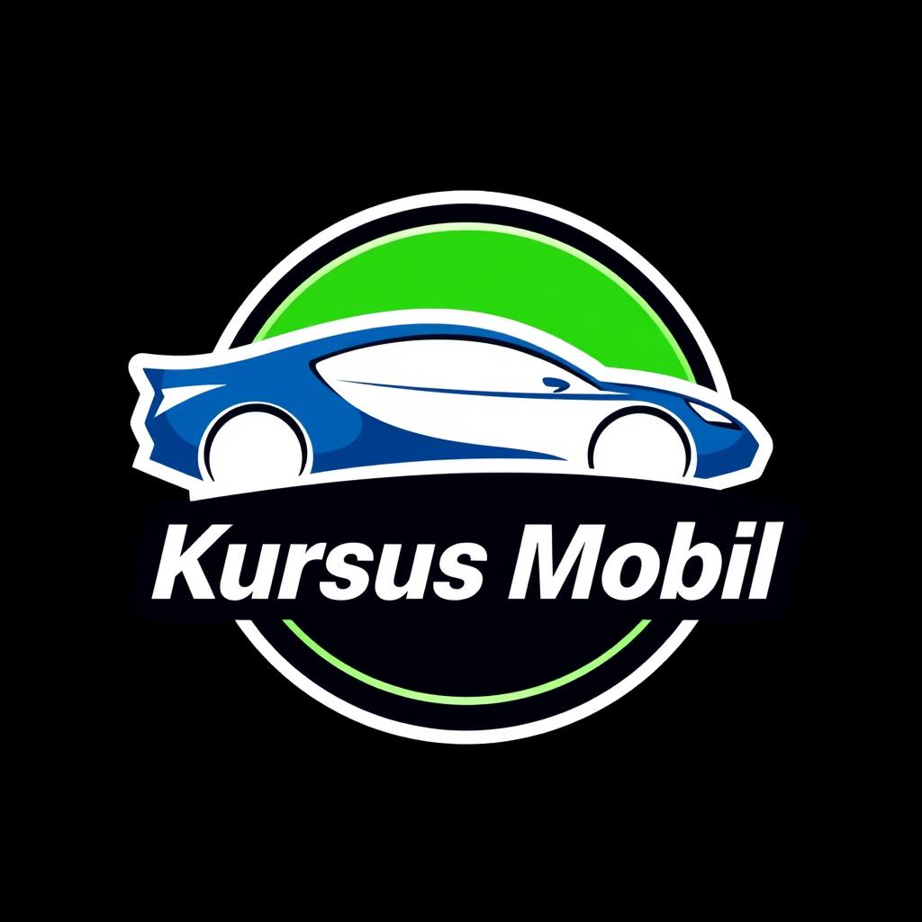 A modern and professional logo design for a car driving course
