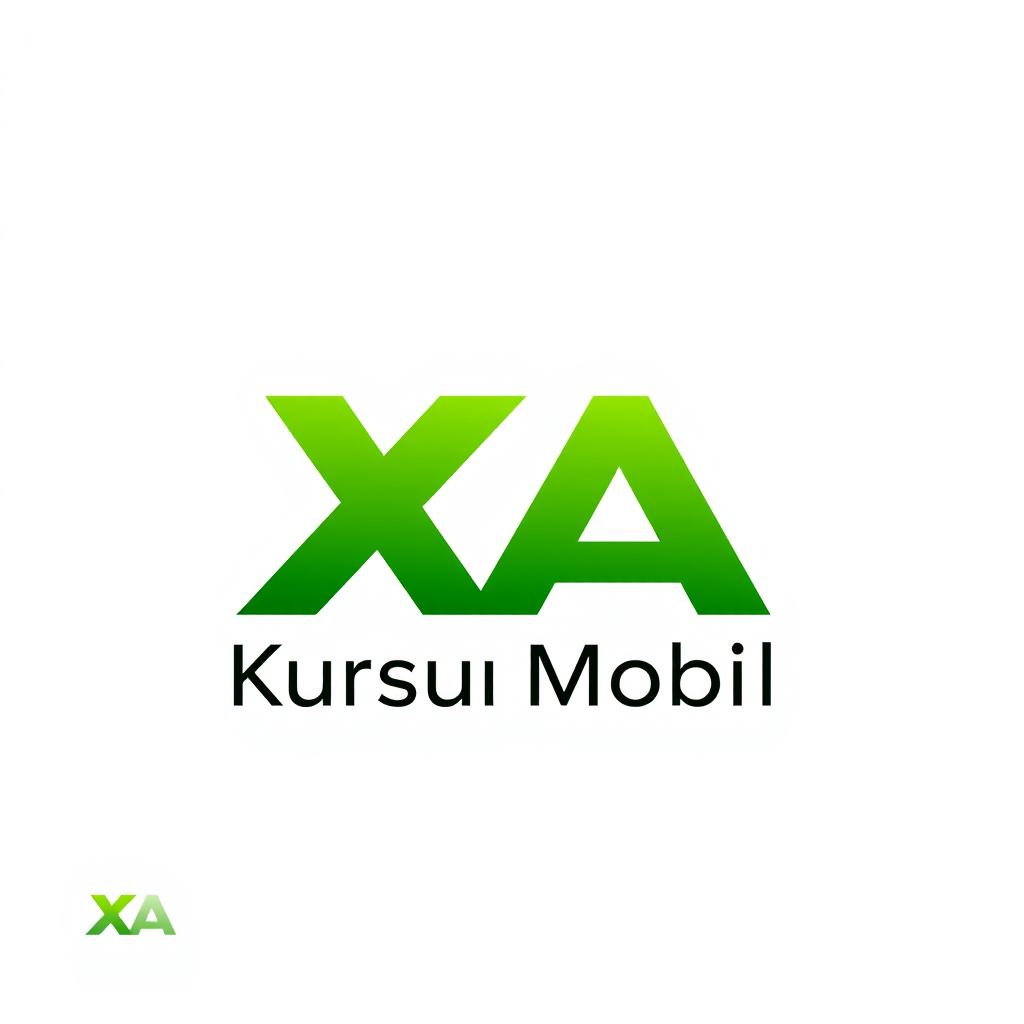 A logo design for a car driving course brand named 'XA'