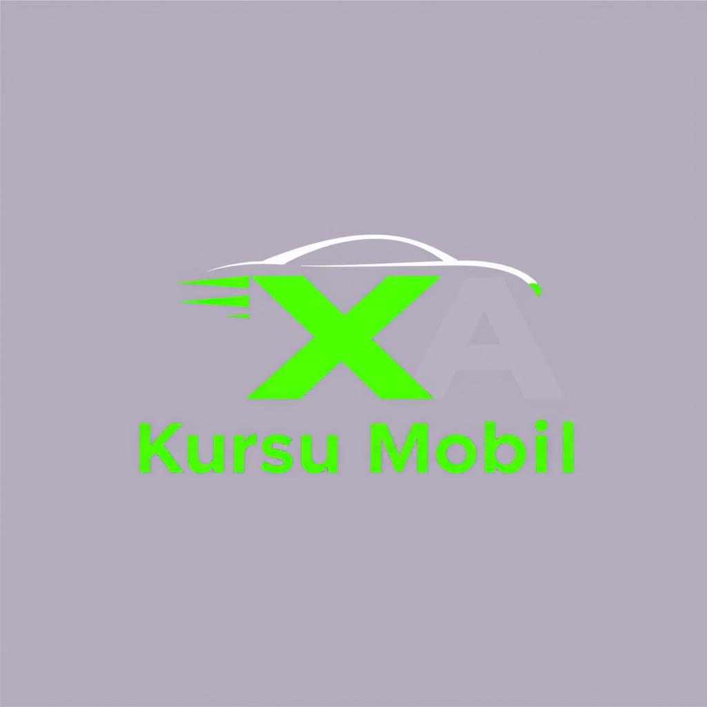 A logo design for a car driving school brand named 'XA'