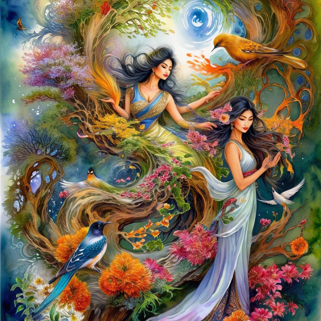 Enchanting Mermaid Fairy in a Magical Forest
