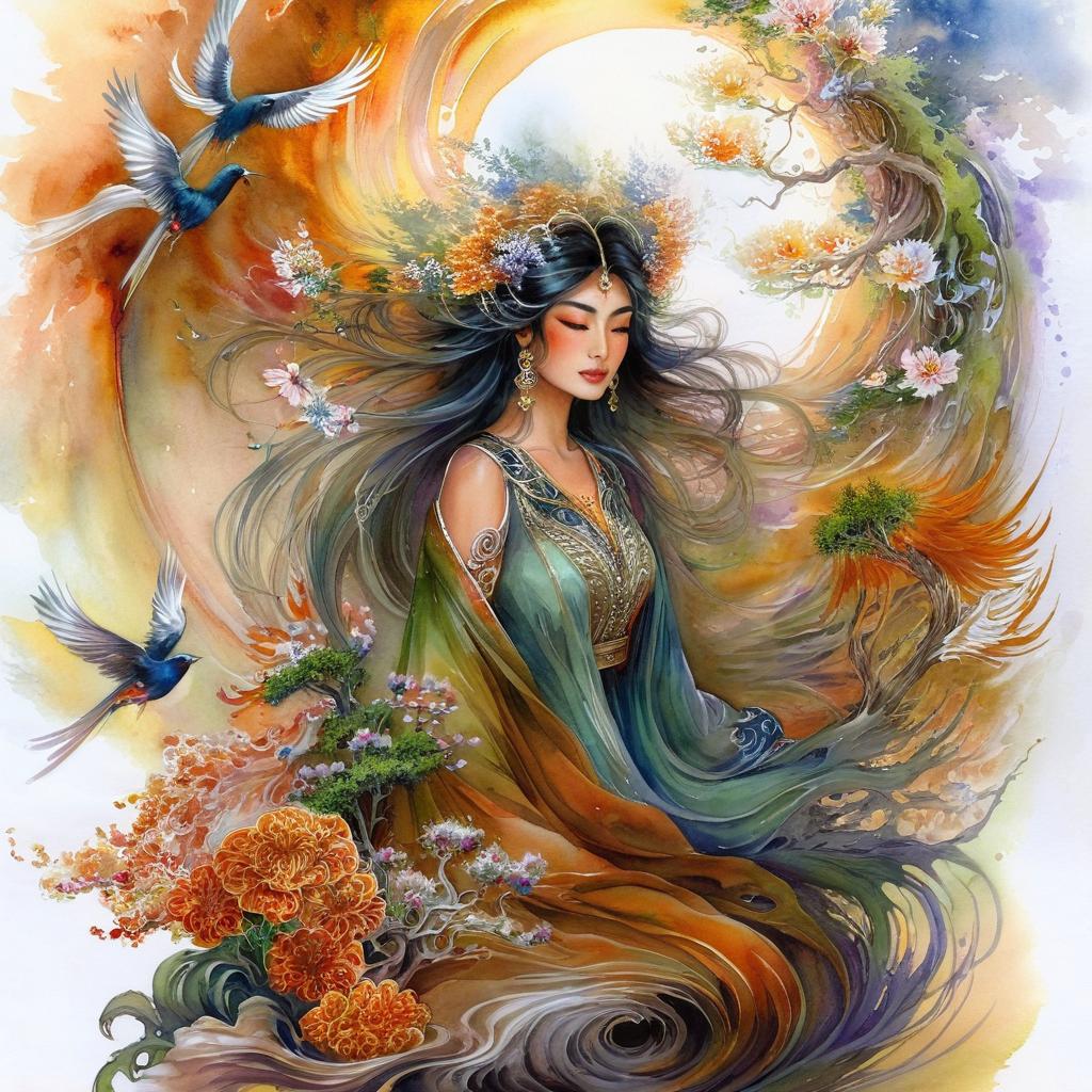 Enchanting Mermaid: A Mythical Illustration