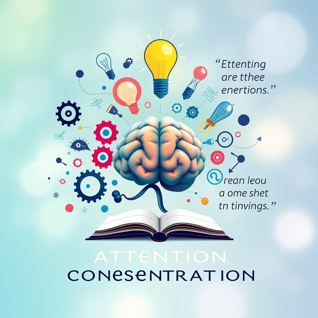 A vibrant and inspirational poster focusing on enhancing attention and concentration