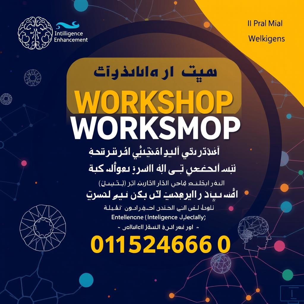 A captivating workshop poster focusing on intelligence enhancement and memory improvement