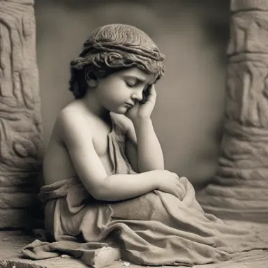 According to ancient mythology, anaclitic depression occurs when a child loses their divine guardian and is left without protection.