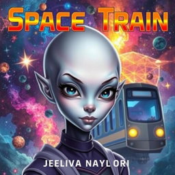 A captivating cover for the story 'Space Train' by Jeevika Naylor Puri