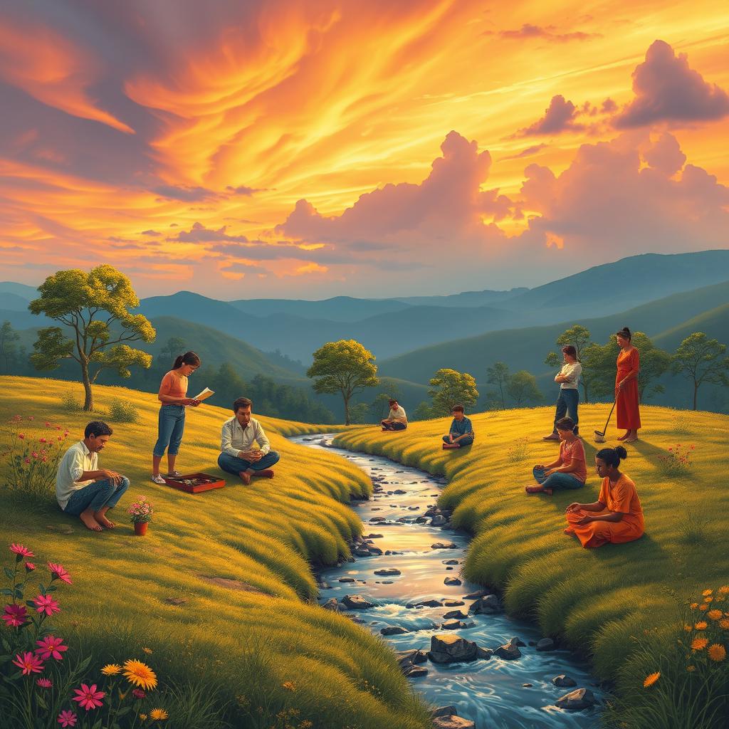 Symbolizing Resilience: A Serene Landscape of Hope and Dedication