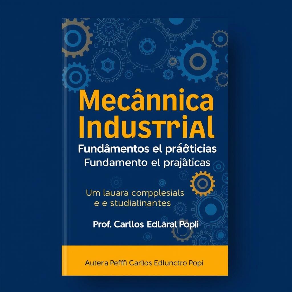 A book cover design featuring an intricate illustration of mechanical gears and machinery elements that represent the world of mechanics