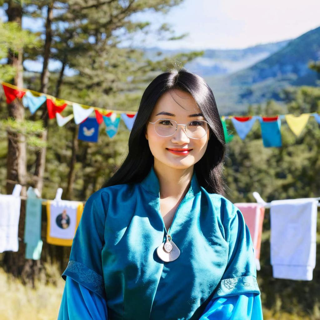 Elegance in Blue: A Kimono Moment