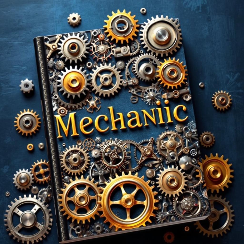 A captivating book cover that illustrates a detailed mechanical world filled with intricate gears and cogs, all interconnected and showcasing the beauty of engineering