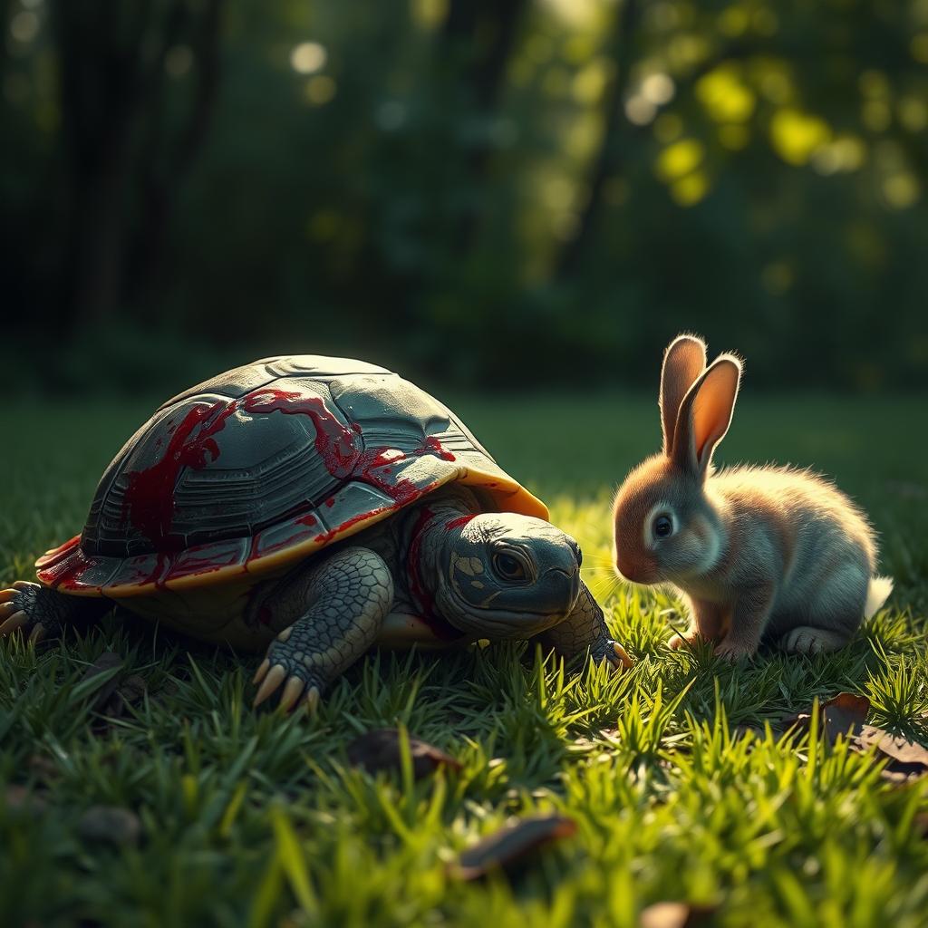 Heartbreaking Sight: Wounded Turtle