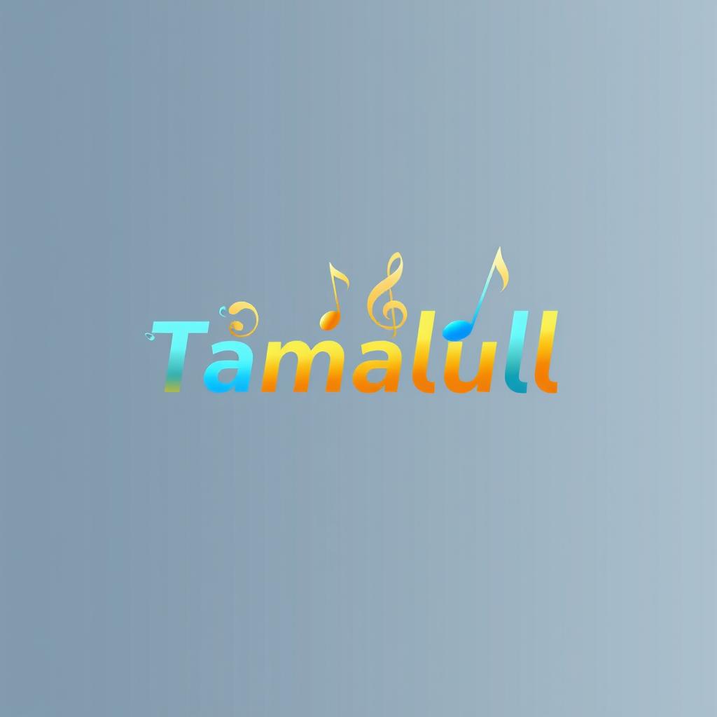 A sleek and modern logo design featuring the name 'Tamalull' integrated with musical notes