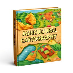 A captivating book cover design for a publication on agricultural cartography