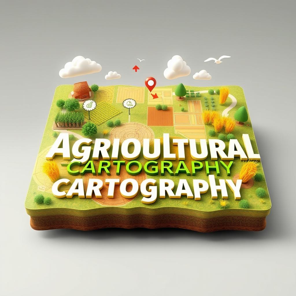 A dynamic and engaging live cover design for a book on agricultural cartography