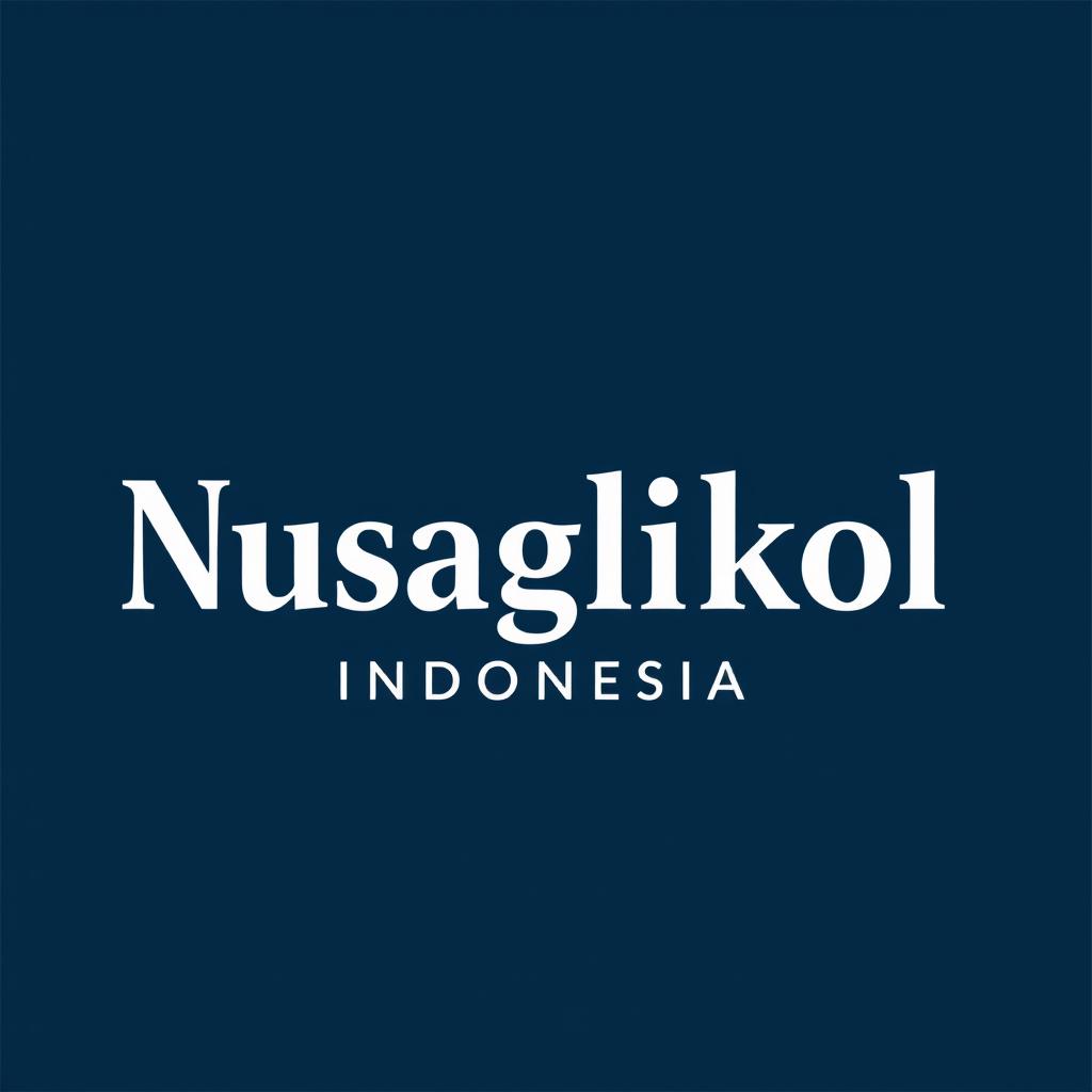 A simple yet elegant logo design for a chemical industry company named 'Nusaglikol Indonesia'