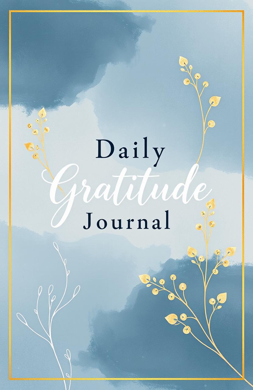 Aesthetic and elegant journal cover designed for both men and women, featuring a calming and inspiring theme