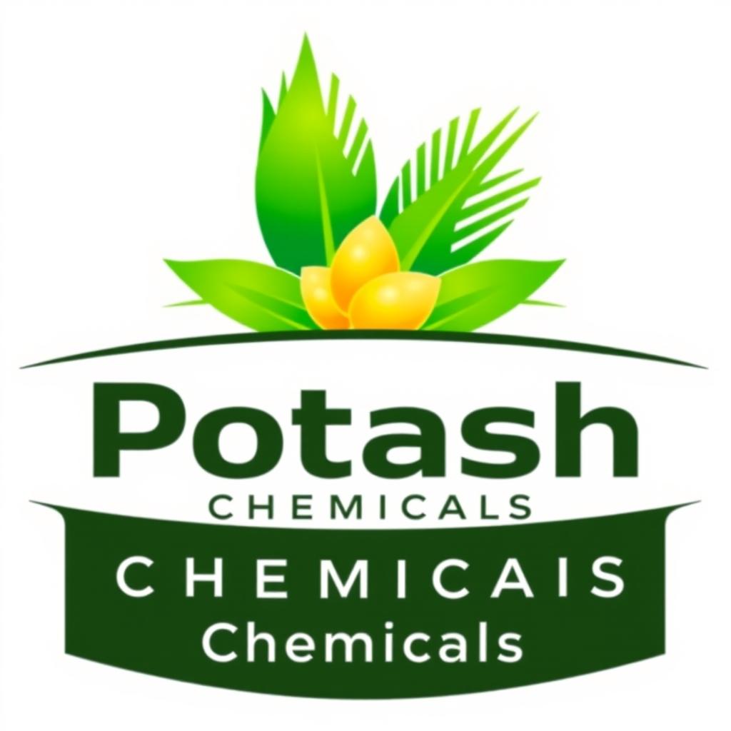 A sleek and modern logo design for 'Potash Chemicals' with a white background