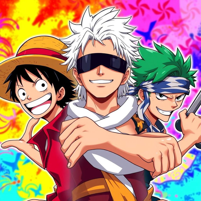 Epic Anime Showdown: Luffy, Gojo, and Zoro